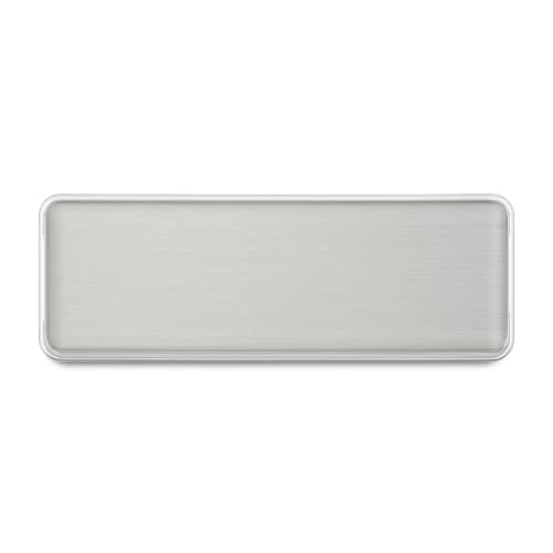 Ensemble de démarrage pour badges nominatifs, argenté, rectangulaire 1 x 3, 10 badges par ensemble